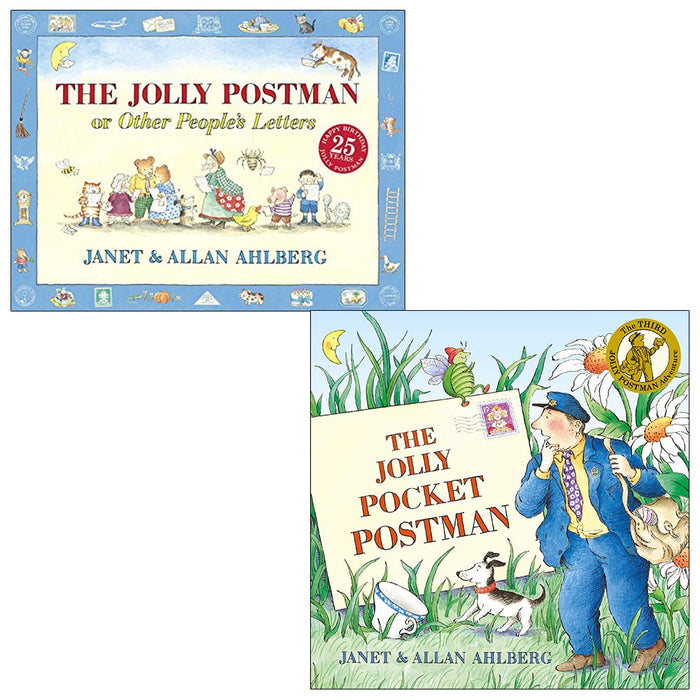 The Jolly Postman & The Jolly Pocket Postman By Allan Ahlberg and Janet Ahlberg 2 Books Collection Set