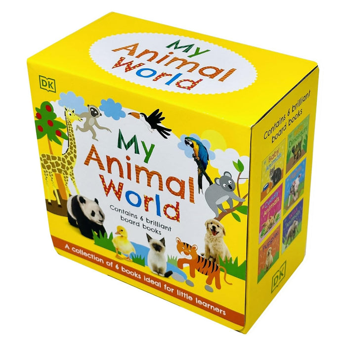 DK My Animal World 6 Books Collection Box Set (Baby Animals, Baby Dinosaurs, Cuddly Animals, Farm, Puppies & Wild Animals)