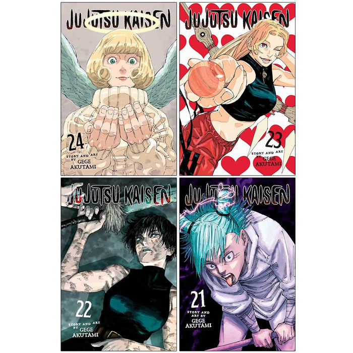 Jujutsu Kaisen Series Vol 21-24: 4 Books Collection Set By Gege Akutami