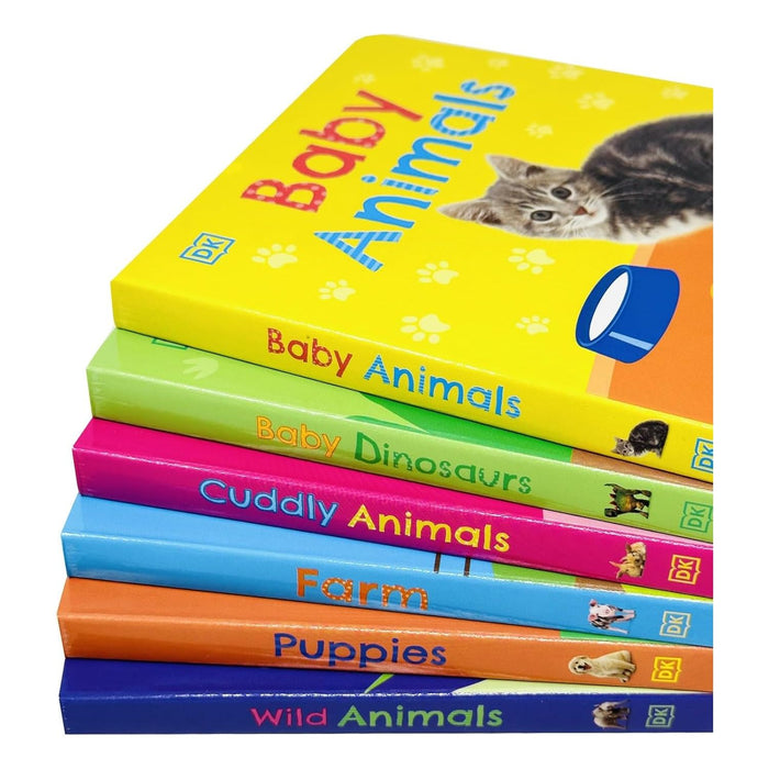 DK My Animal World 6 Books Collection Box Set (Baby Animals, Baby Dinosaurs, Cuddly Animals, Farm, Puppies & Wild Animals)