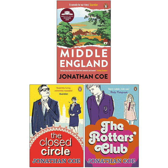 Jonathan Coe Collection 3 Books Set (Middle England, The Closed Circle, The Rotters' Club)