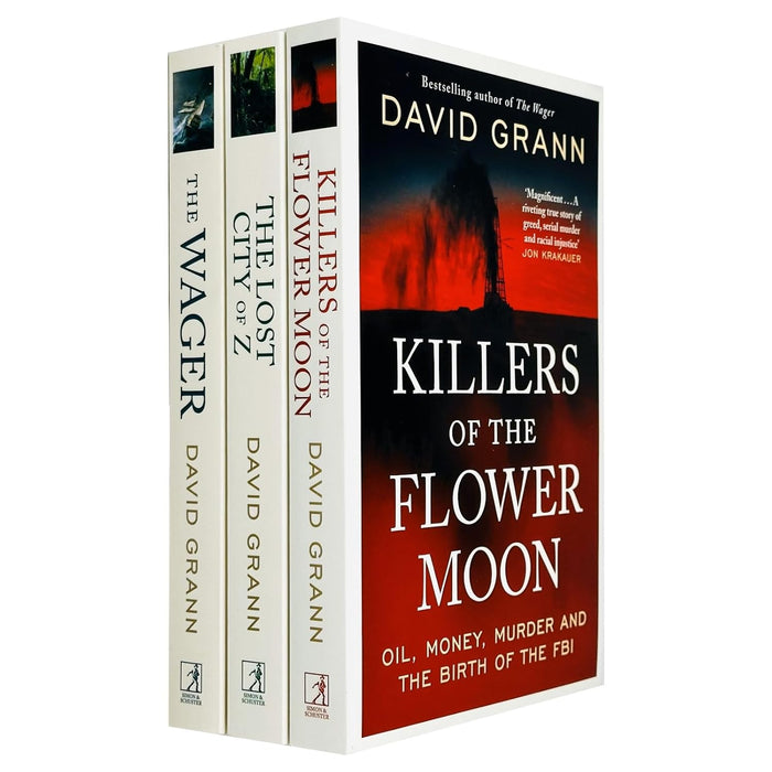 David Grann Collection 3 Books Set (Killers of the Flower Moon, The Lost City of Z & The Wager)