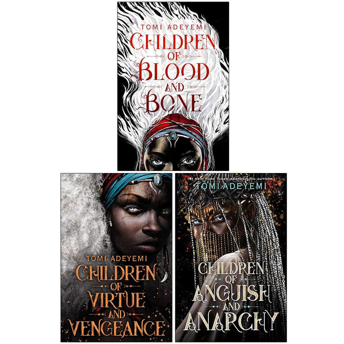 Legacy of Orisha Series By Tomi Adeyemi 3 Books Collection Set (Children of Blood and Bone, Children of Virtue and Vengeance and Children of Anguish and Anarchy [Hardback])