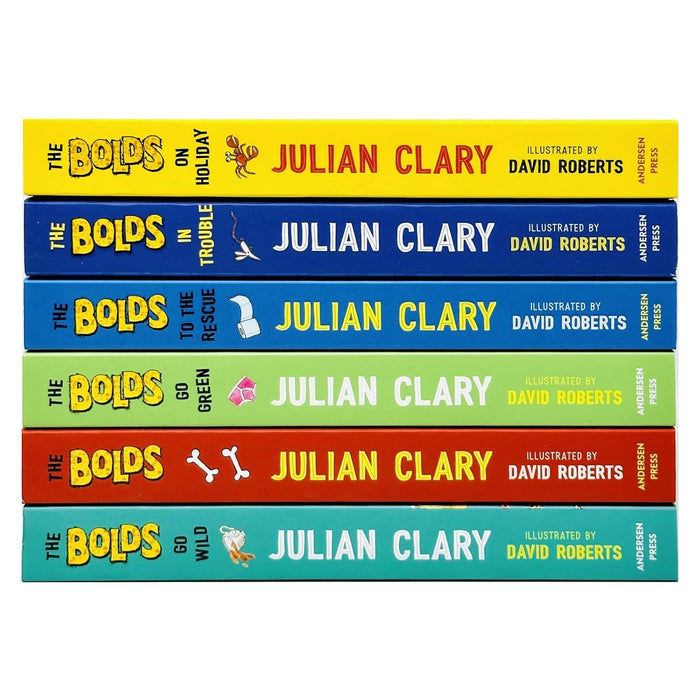 Julian Clary Collection 6 Books Set (The Bolds, The Bolds To The Rescue, The Bolds On Holiday, The Bolds In Trouble, The Bolds Christmas Cracker)