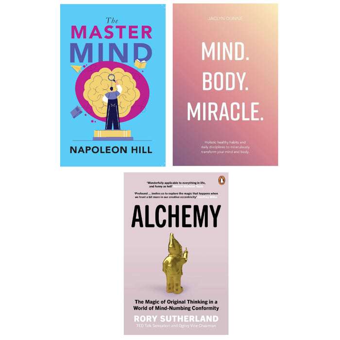 Alchemy, The Master Mind By Napoleon Hill, Mind Body Miracle 3 Book Set