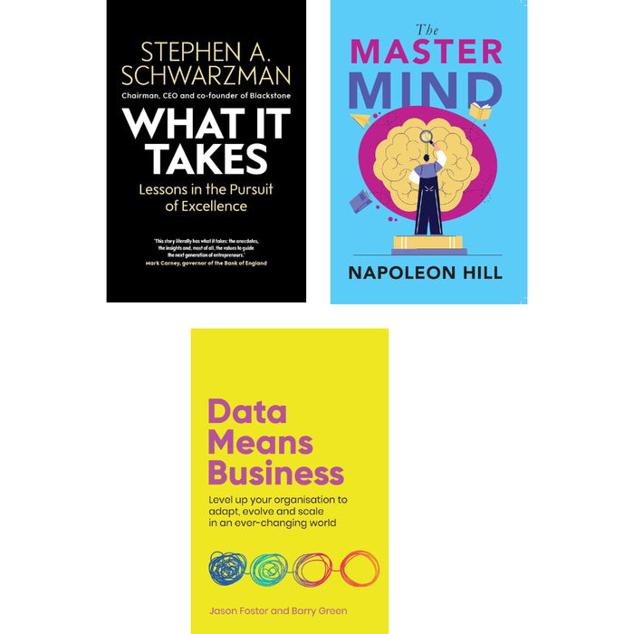 What It Takes (HB), The Master Mind, Data Means Business 3 Books Set