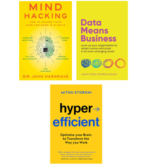 Hyperefficient, Data Means Business, Mind Hacking 3 Books Set