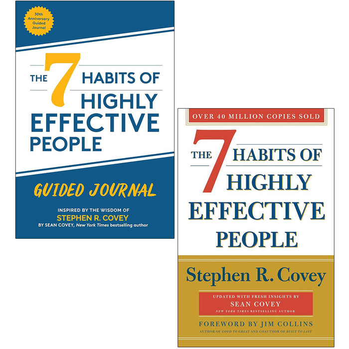 The 7 Habits of Highly Effective People & Guided Journal By Stephen R. Covey, Sean Covey 2 Books Collection Set - The Book Bundle