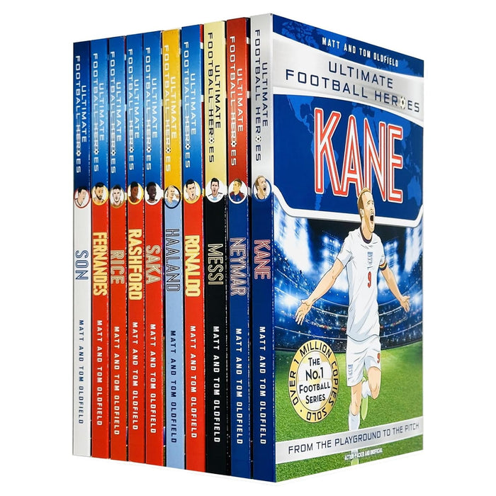 Ultimate Football Heroes Series 1 Collection 10 Books Set By Matt Oldfield, Tom Oldfield