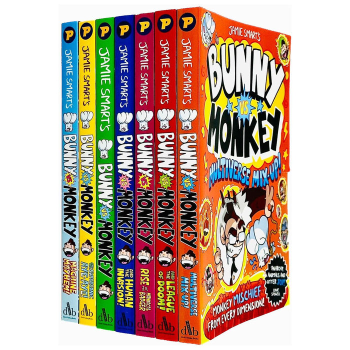 Jamie Smart Bunny vs Monkey 7 Books Collection Set (The Human Invasion, Rise of the Maniacal Badger)