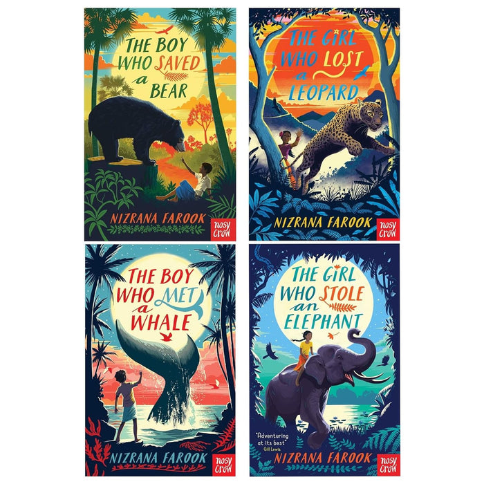 Nizrana Farook 4 Books Collection Set (The Girl Who Stole an Elephant, The Boy Who Met a Whale, The Girl Who Lost a Leopard, The Boy Who Saved a Bear)