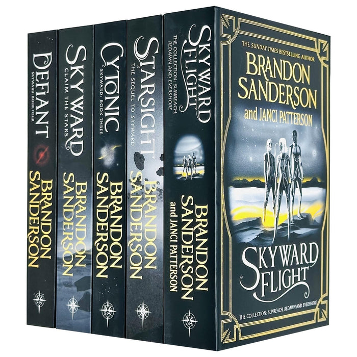 Brandon Sanderson Skyward Series Collection 5 Books Set (Skyward Flight The Collection, Starsight, Cytonic, Skyward and Defiant)