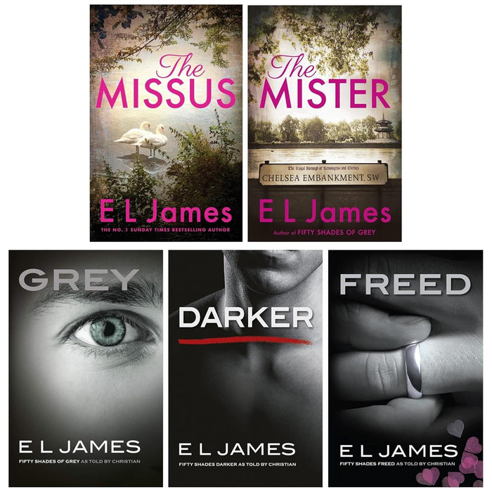 E L James 5 Books Collection Set (Grey, Darker, Freed, The Mister, The Missus)