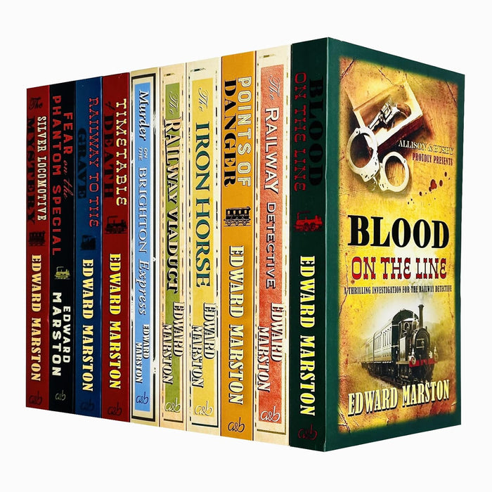 Edward Marston Railway Detective Series 10 Books Collection Set (Blood on the Line)