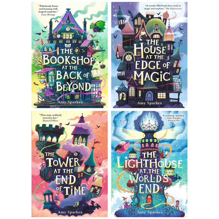 The House at the Edge of Magic Series 4 Books Collection Set (The Lighthouse at the World's End, The House at the Edge of Magic, The Tower at the End of Time and The Bookshop at the Back of Beyond)