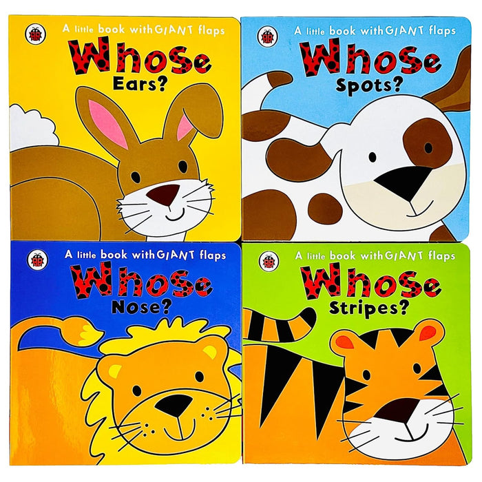 Whose Animal Collection 4 Books Set (Ears, Spots, Stripes, Nose)