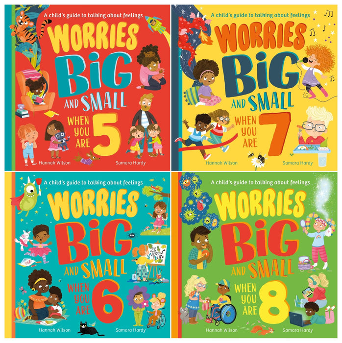 Worries Big and Small 4 Books Collection Set (Ages 5-8) by Hannah Wilson, Samara Hardy