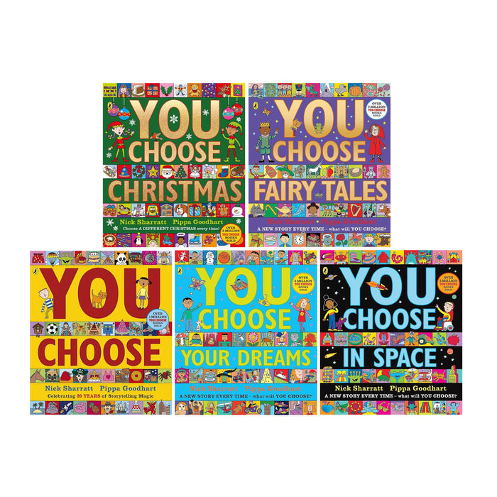 Pippa Goodhart You Choose Series 5 Books Collection Set (You Choose Christmas, You Choose, You Choose in Space, You Choose Your Dreams and You Choose Fairy Tales)