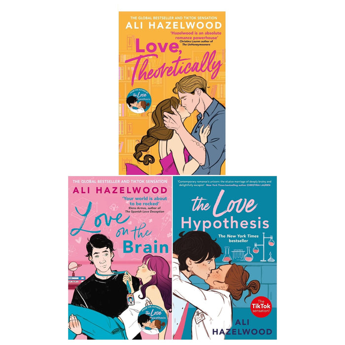 Ali Hazelwood Collection 3 Books Set (Love, Theoretically, The Love Hypothesis, Love on the Brain)