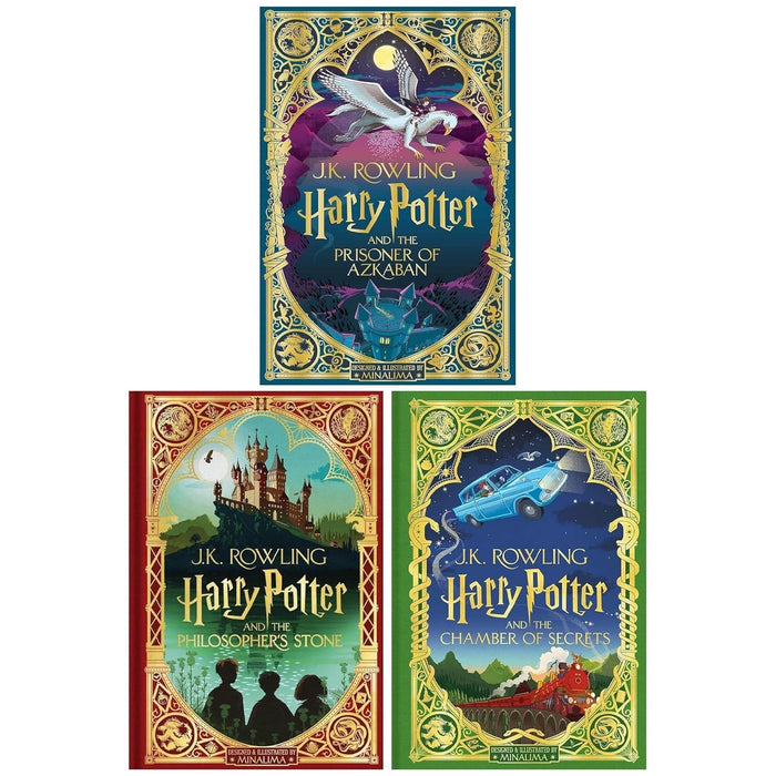 Harry Potter MinaLima Edition 3 Books Collection Set (Harry Potter and the Philosopher’s Stone)