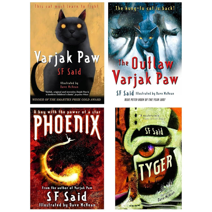 SF Said Collection 4 Books Set (Varjak Paw, Phoenix, The Outlaw Varjak Paw & Tyger)