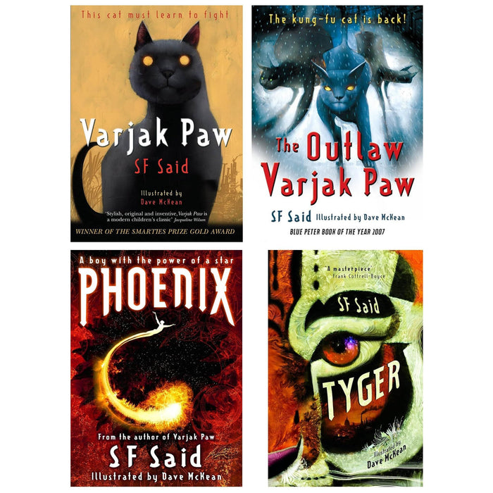 SF Said Collection 4 Books Set (Varjak Paw, Phoenix, The Outlaw Varjak Paw and Tyger)