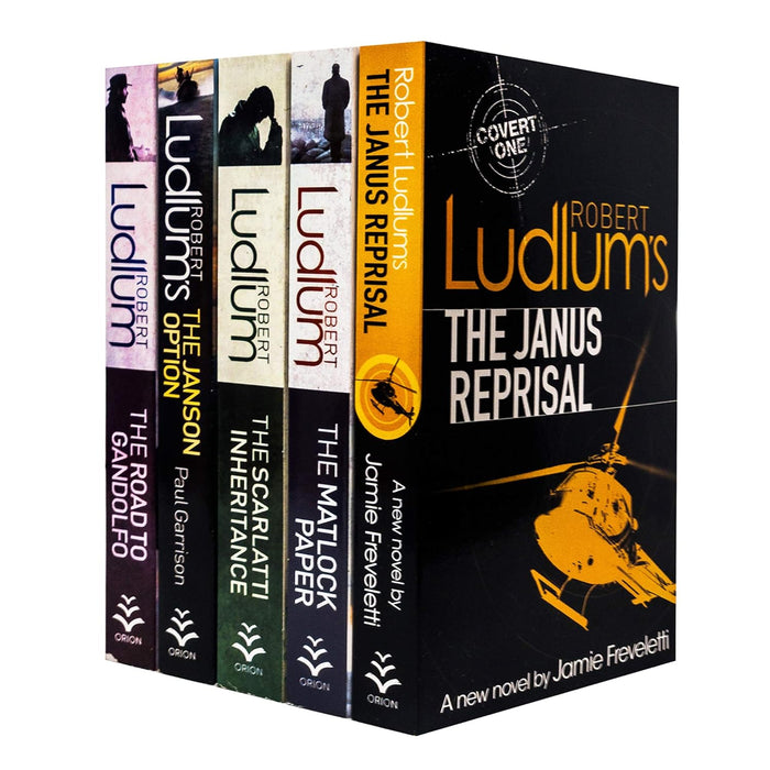 Robert Ludlum Collection 5 Books Set (The Scarlatti Inheritance, The Road to Gandolfo, The Matlock Paper, The Janus Reprisal, The Janson Option)