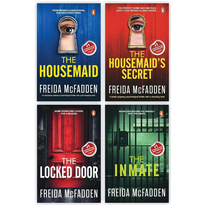 Freida McFadden Collection 4 Books Set (The Housemaid, The Housemaid's Secret, The Locked Door, The Inmate)