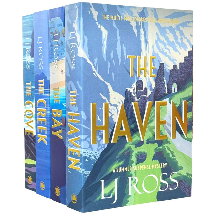 The Summer Suspense Mysteries Series by LJ Ross 4 Books Collection Set (The Cove, The Creek, The Bay & The Haven)