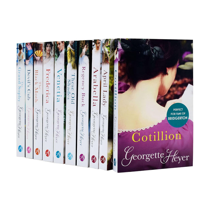 Georgette Heyer Collection 10 Books Set (Devil's Cub, Venetia, Cotillion)