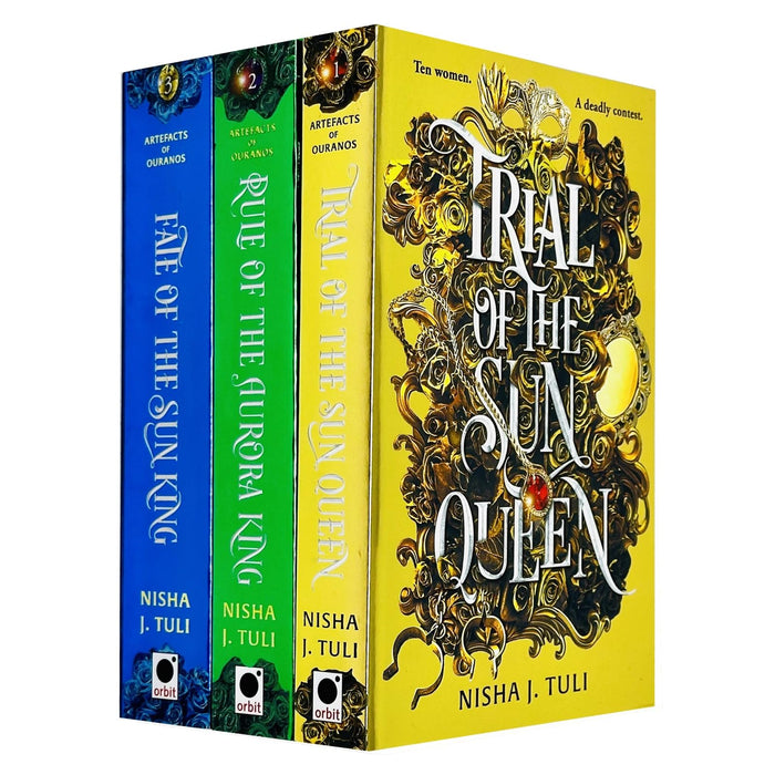 Artefacts of Ouranos Series 3 Books Collection Set By Nisha J. Tuli (Trial of the Sun Queen, Rule of the Aurora King and Fate of the Sun King)