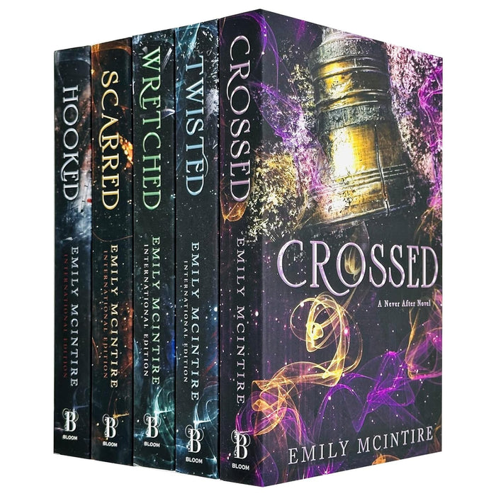 Never After Series Books 1 -5 Collection Set by Emily McIntire (Hooked, Scarred, Wretched, Twisted & Crossed)