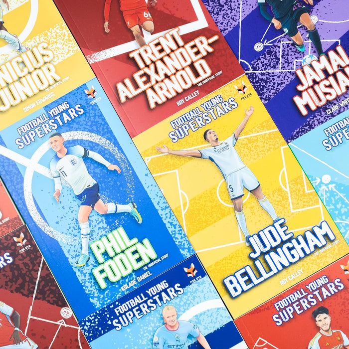 Football Young Superstars 12 Books Box Set: Jude Bellingham, Marcus Rashford, Phil Foden, Bukayo Saka, Kylian Mbappe