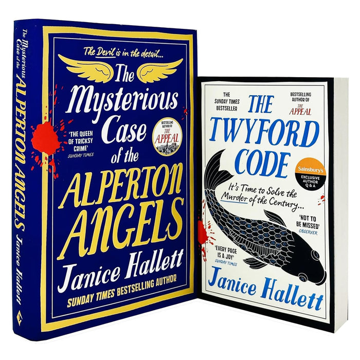 The Twyford Code & The Mysterious Case of the Alperton Angels By Janice Hallett Collection 2 Books Set