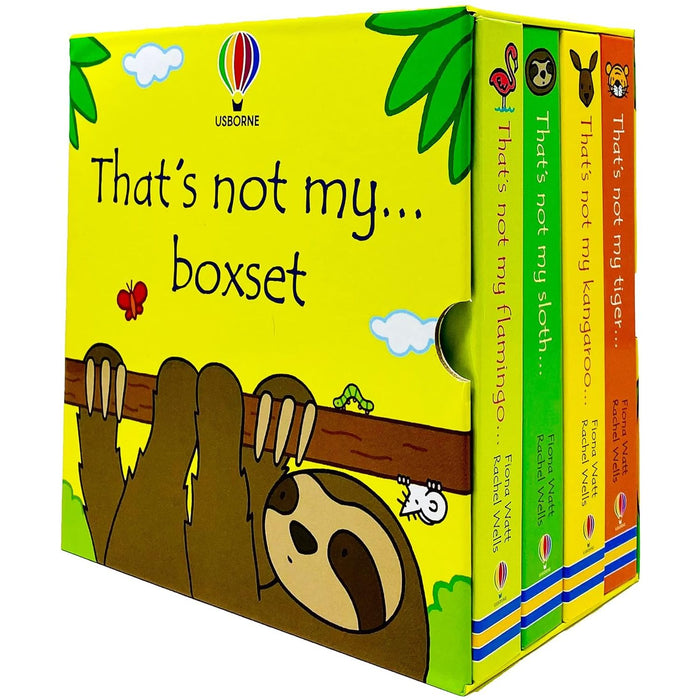 That's not my... 4 Books Collection Box Set by Fiona Watt & Rachel Wells (Flamingo, Sloth, Kangaroo & Tiger)