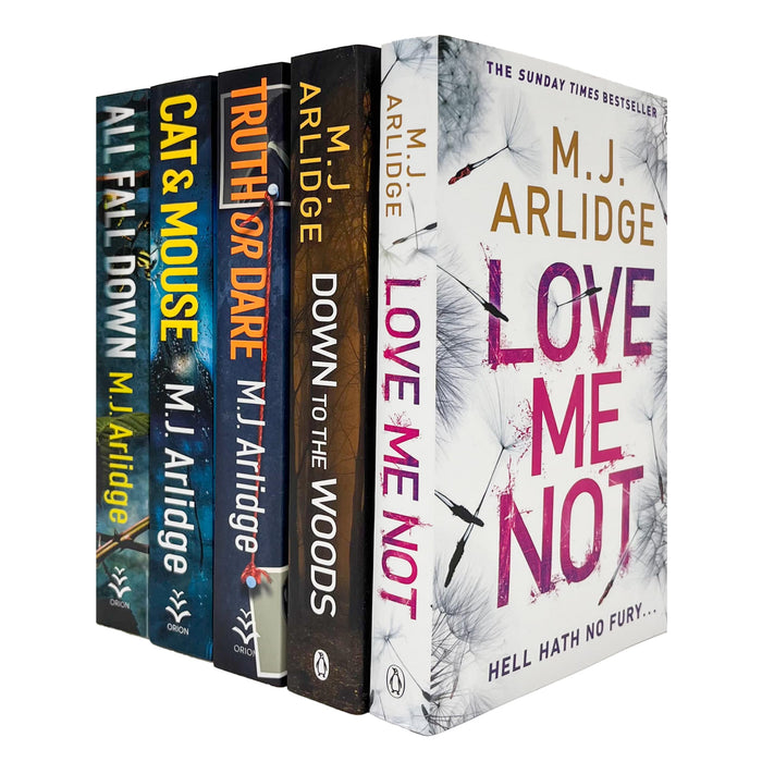 M J Arlidge Detective Inspector Helen Grace Series Collection 5 Books Set (Cat and Mouse, Love me Not, Truth or Dare, Down to the Woods, All Fall Down)