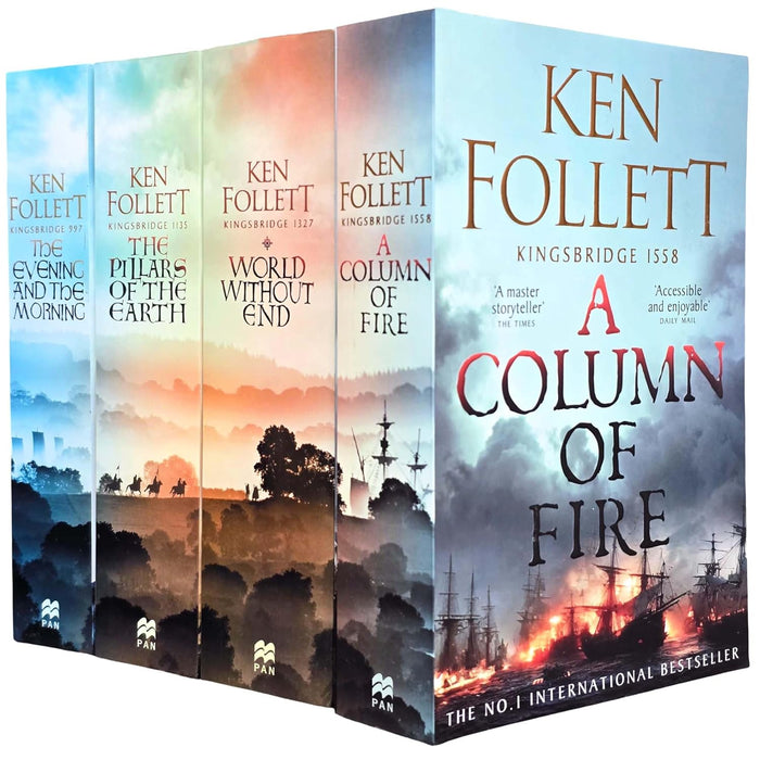 Kingsbridge Novels Collection 4 Books Set By Ken Follett (The Evening and the Morning)