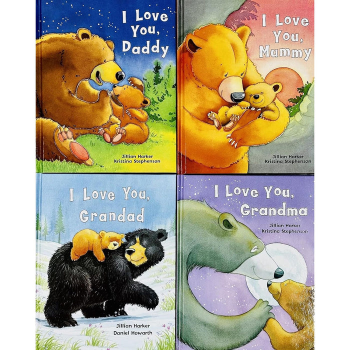 Jillian Harker Collection 4 Books Set (I Love You Grandad, I Love You Grandma, I Love You Mummy, I Love You Daddy)