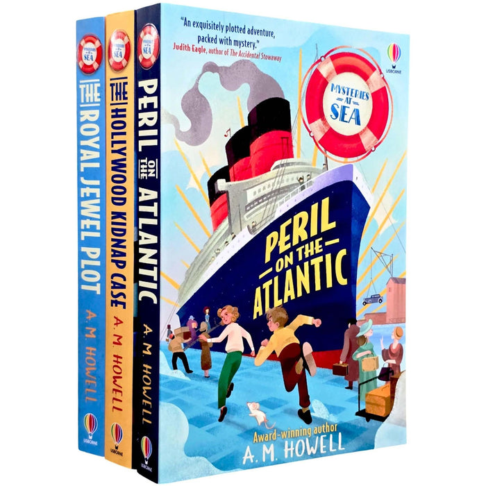 Mysteries at Sea Series By A.M. Howell 3 Books Collection Set (Peril on the Atlantic, The Royal Jewel Plot and The Hollywood Kidnap Case)