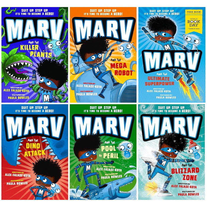 Marv Collection 6 Books Set (Marv and the Dino Attack, Marv and the Mega Robot)