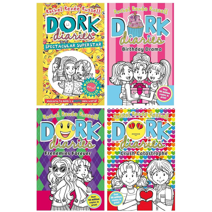 Dork Diaries 4 Books Collection Set Volume 11-14 (Dork Diaries Frenemies Forever)