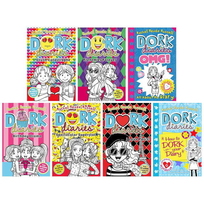 Dork Diaries Series Vol 11-17 Collection 7 Books Set (Frenemies Forever)