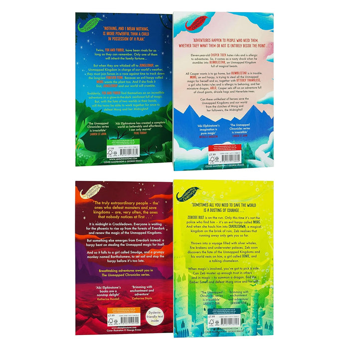 Abi Elphinstone The Unmapped Chronicles 4 Books Collection Set