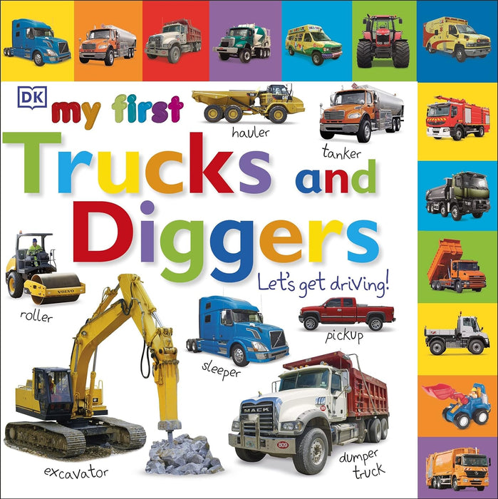 My First Trucks and Diggers Let's Get Driving (My First Tabbed Board Book) - The Book Bundle