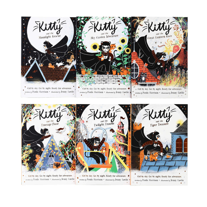 Kitty and the Rescue Adventure 6 Book Collection- Kitty and the Moonlight Rescue , the Tiger Treasure, the Sky Garden Adventure, the Treetop Chase, the Great Lantern Race, the Twilight Trouble