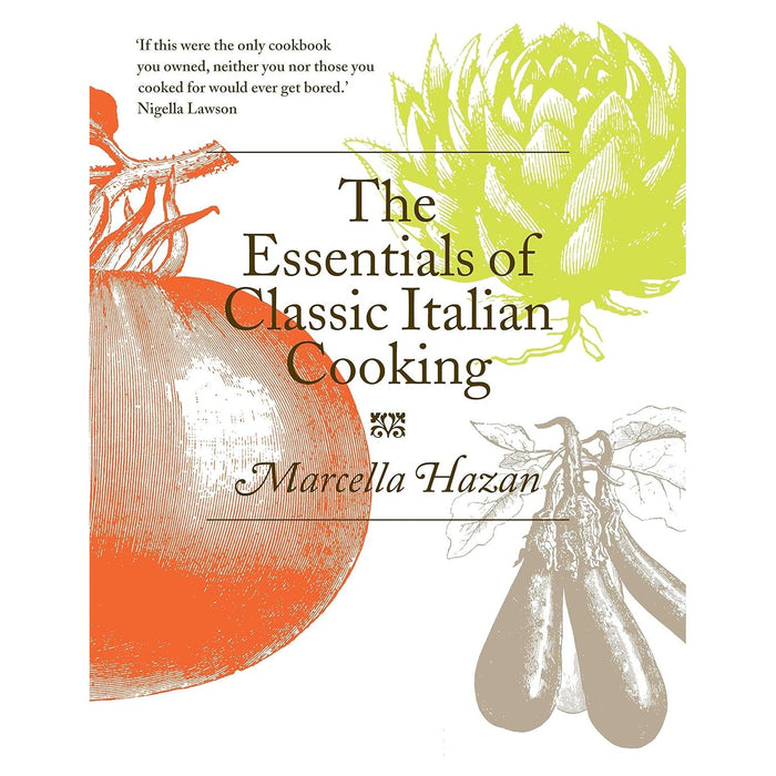 The Essentials of Classic Italian Cooking Hardcover & Nom Nom Italy In 5 Ingredients 2 Books Set