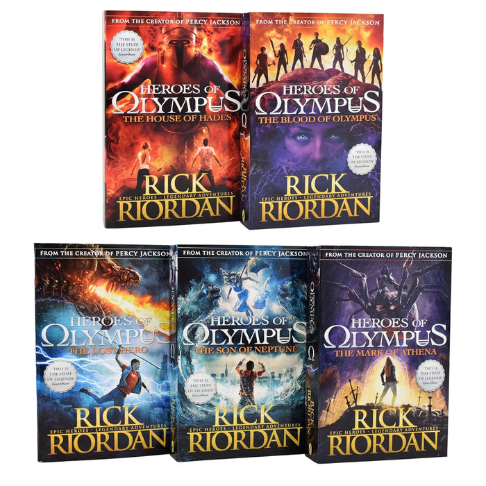 The Heroes of Olympus Complete Collection 5 Books Set (The Lost Hero, The Son of Neptune, The Mark of Athena, The House of Hades and The Blood of Olympus)