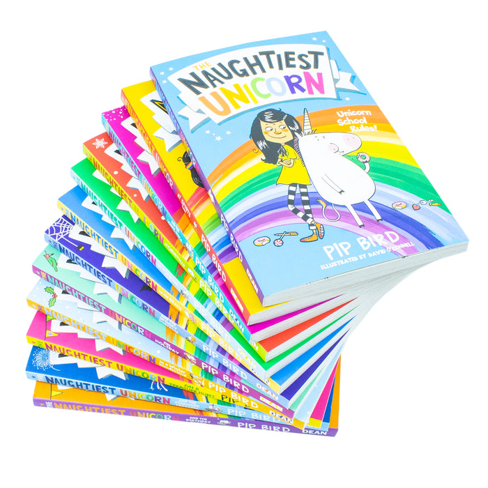 The Naughtiest Unicorn Series 12 Books Collection Set by Pip Bird (Naughtiest Unicorn, Sports Day, School Disco, Christmas, School Trip )