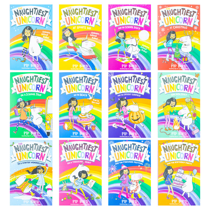 The Naughtiest Unicorn Series 12 Books Collection Set by Pip Bird (Naughtiest Unicorn, Sports Day, School Disco, Christmas, School Trip )