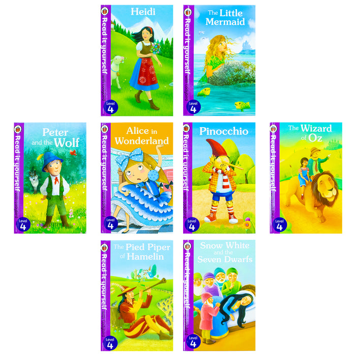 Ladybird Read it Yourself Tuck Box Level 4: 8 Books Box Set (Heidi, The Little Mermaid)